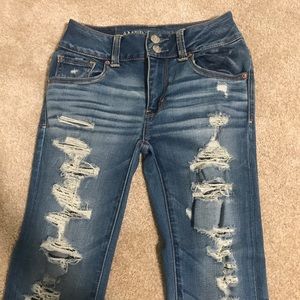 American Eagle ripped jeans size 00